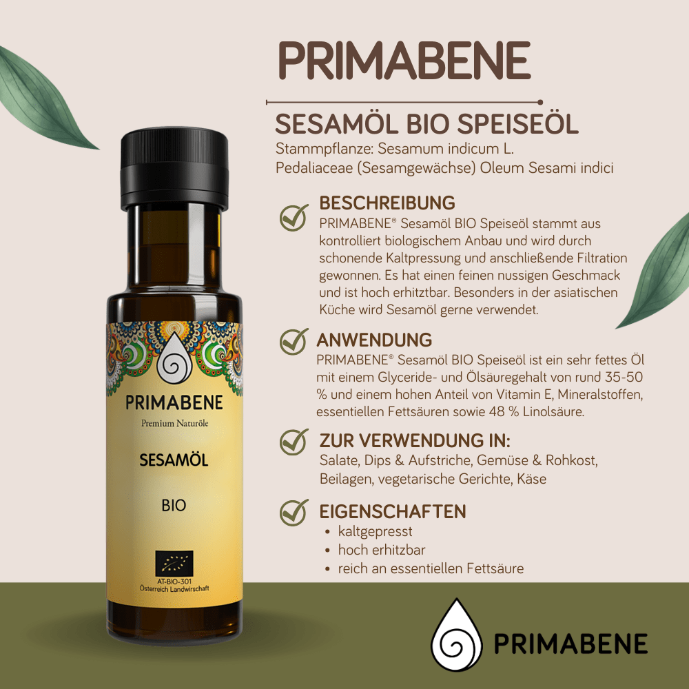 Bild von Sesamöl Bio - Speiseöl